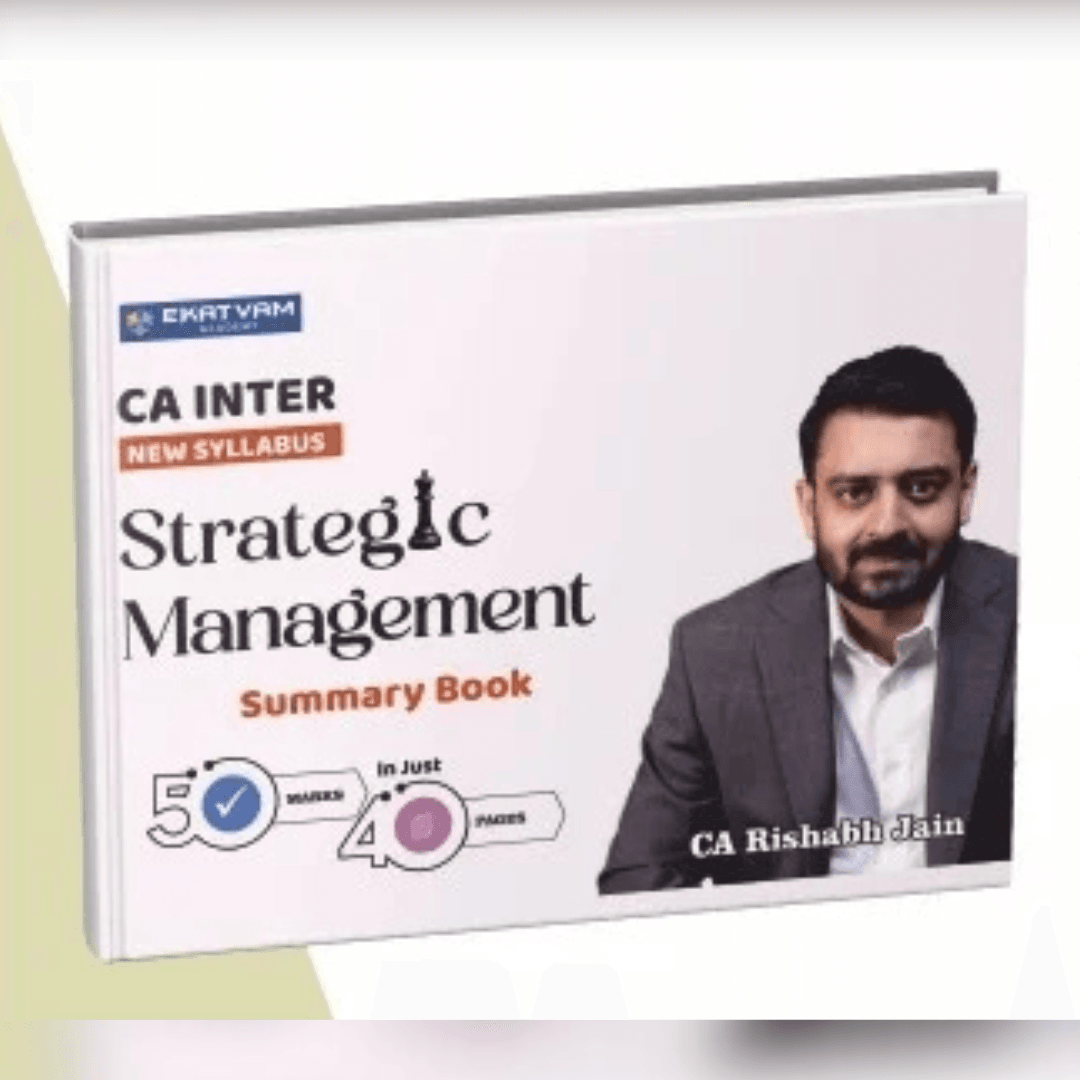 CA INTER STRATEGIC MANAGEMENT SUMMARY CHART BOOK BY CA RISHABH JAIN 1 CA Inter SM Summary Chart Book by CA Rishabh Jain