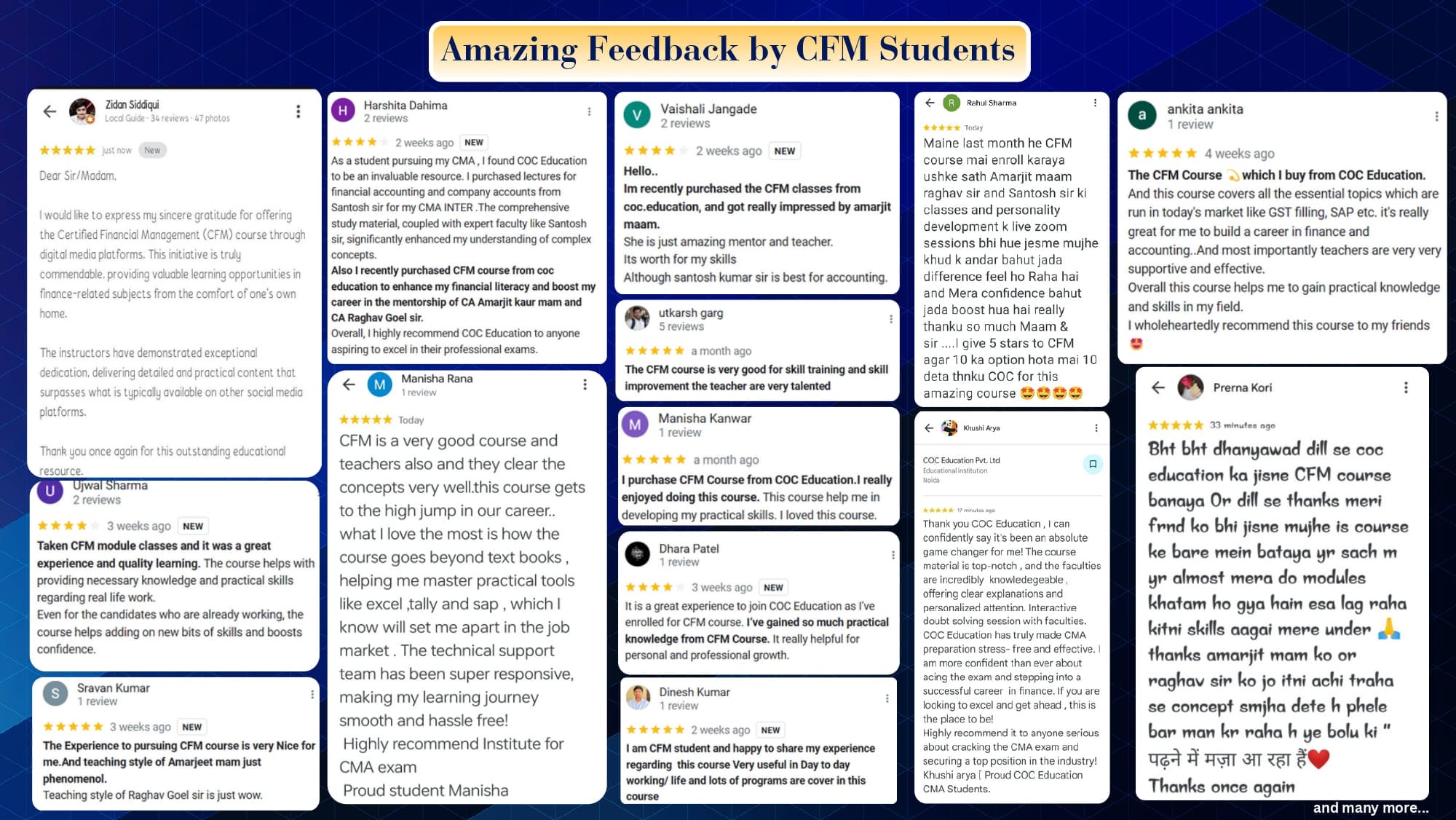 CFM Course Reviews