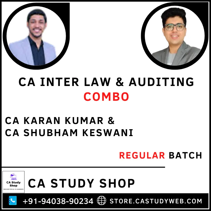 CA Karan Kumar CA Shubham Keswani CA Inter Law Auditing Combo