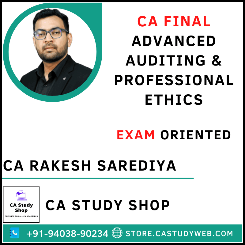 CA Rakesh Sarediya CA Final Audit Fastrack Batch