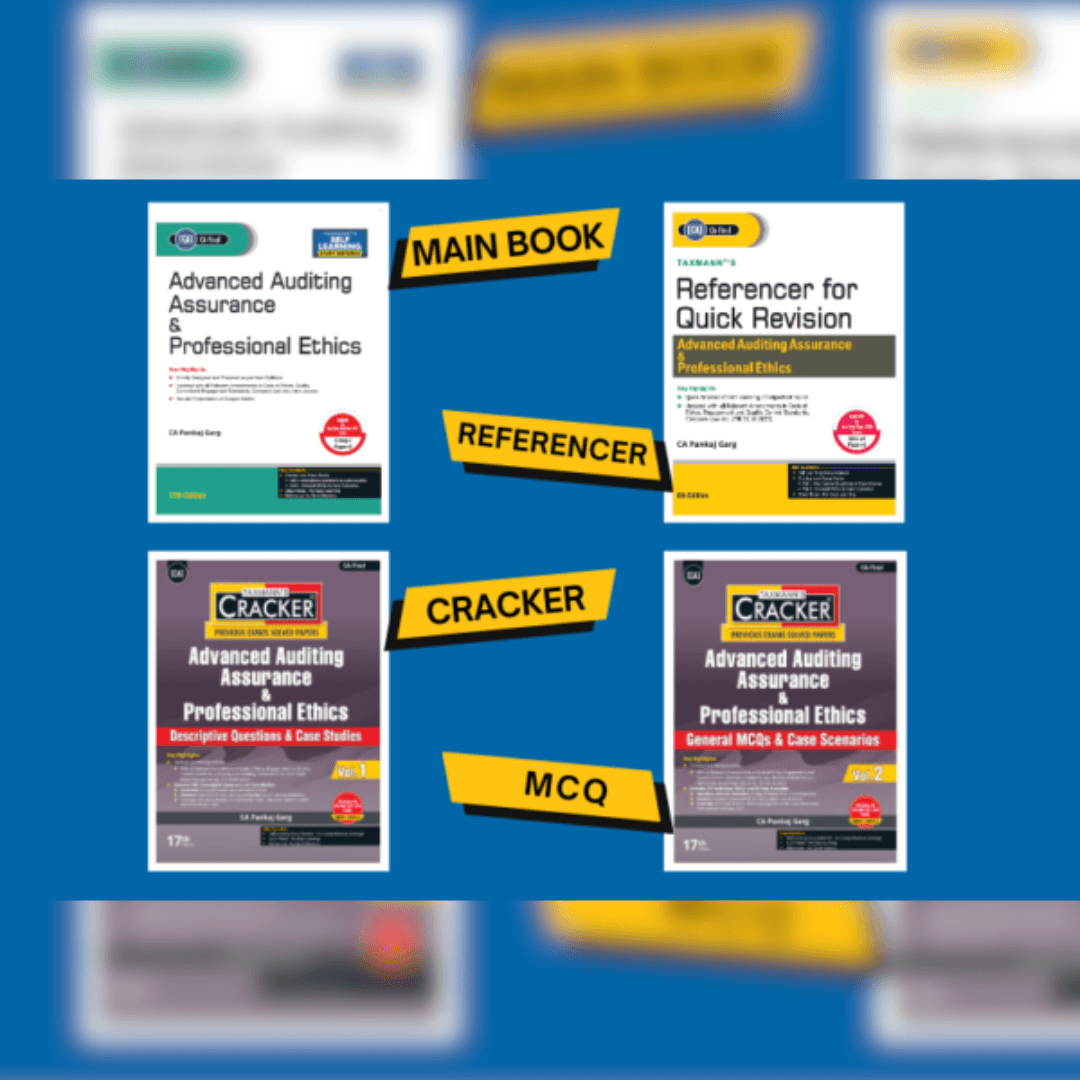 CA Pankaj Garg Final Audit Main Book Referencer Cracker MCQs Book Combo