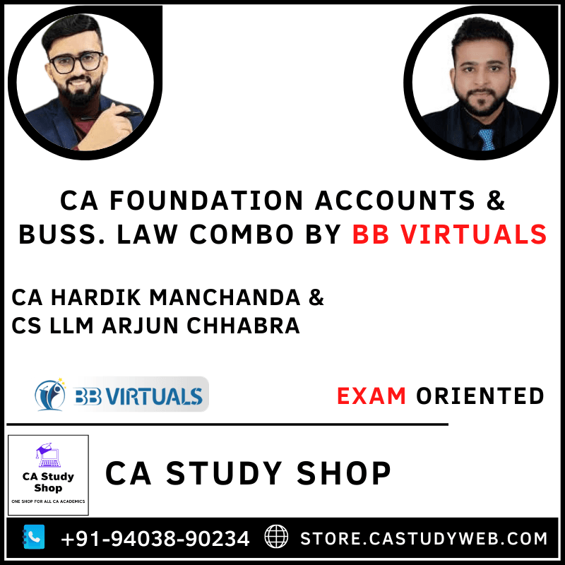 CA Study Shop Homepage 33 CA Foundation Accounts Buss Laws Fastrack Batch Combo by CA Hardik Manchanda CS Arjun Chhabra