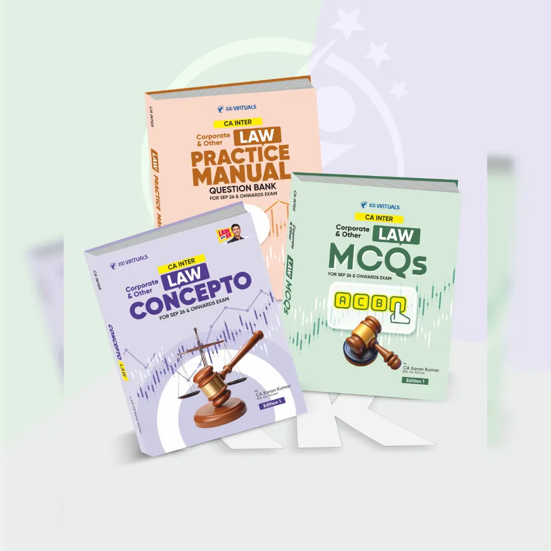 CA Study Shop Homepage 33 CA Inter Corporate and Other Laws Question Bank and Concept Book with MCQ Combo by CA Karan Kumar