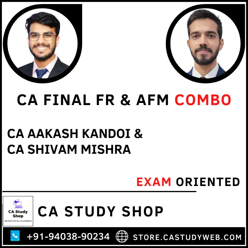 CA Final FR AFM Fastrack Batch Combo by CA Aakash Kandoi CA Shivam Mishra