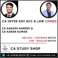 CA Aakash Kandoi CA Karan Kumar Adv Acc Fastrack Law Regular batch Combo