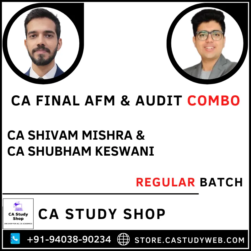 CA Study Shop Homepage 34 CA Final AFM Audit Regular Batch Combo by CA Shivam Mishra CA Shubham Keswani