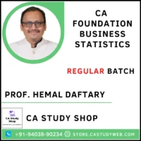 Prof. Hemal Daftary CA Foundation Business Statistics Full Course