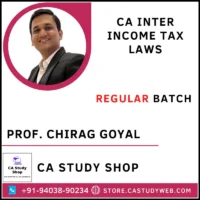 Prof. Chirag Goyal CA Inter Income Tax Laws Full Course