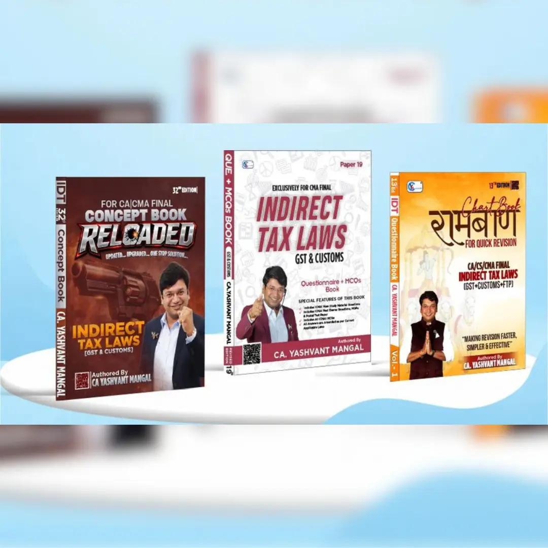 CA Study Shop Homepage 38 CMA Final IDT All Book Set by CA Yashvant Mangal