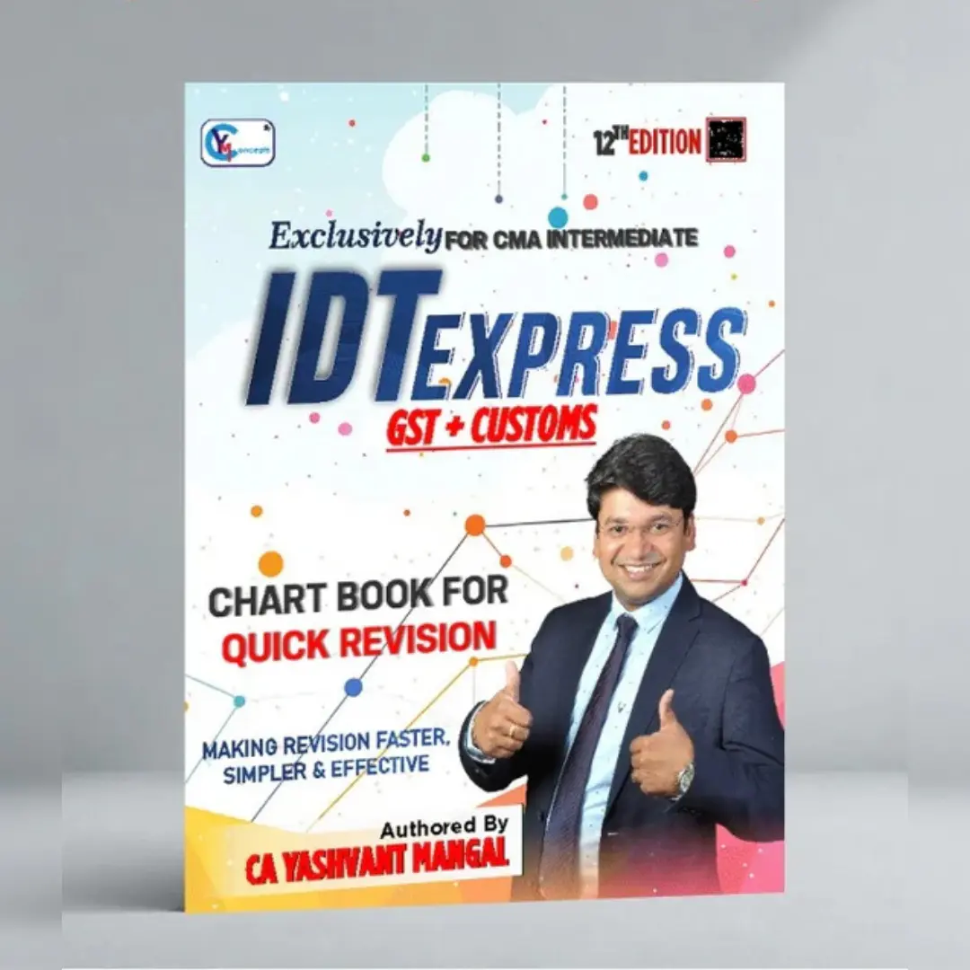 CA Study Shop Homepage 41 CMA Inter GST+Custom Express Chart Book by CA Yashvant Mangal