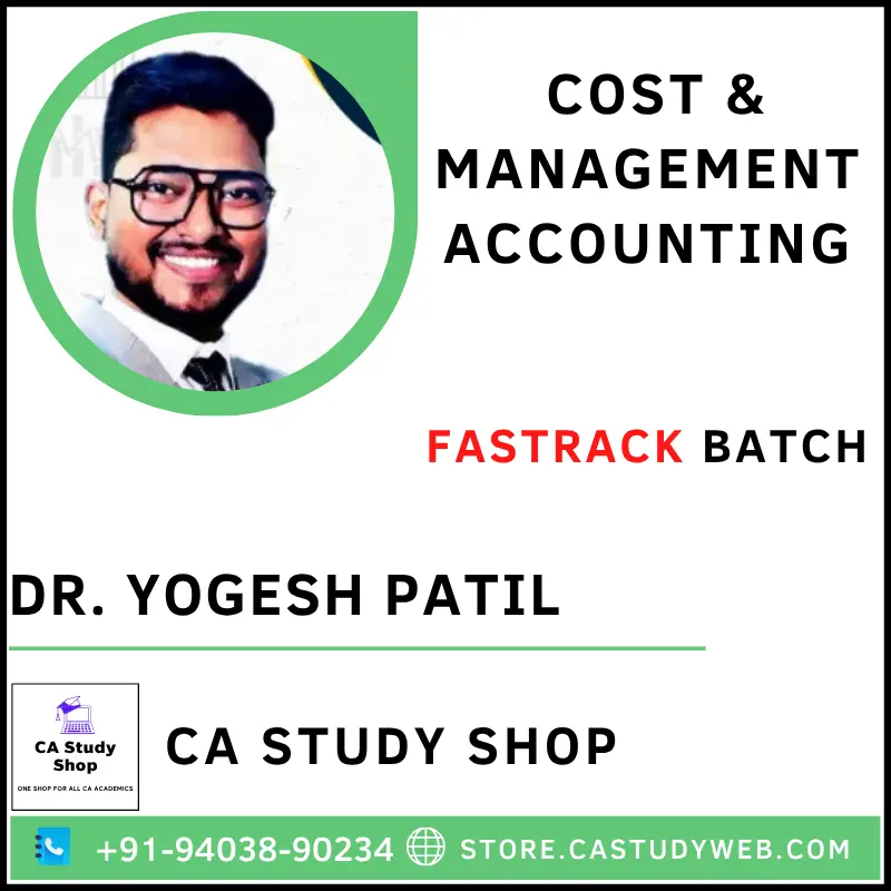 Dr. Yogesh Patil CA Inter Costing Fastrack Batch