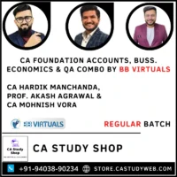 CA Foundation Accounts, Business Economics and QA Combo by BB Virtuals