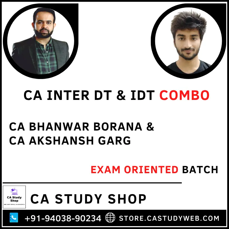 CA Study Shop Homepage 34 CA Final DT IDT Exam Oriented Fastrack Combo by CA Bhanwar Borana and CA Akshansh Garg