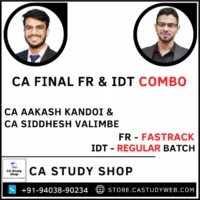 CA Final Financial Reporting Fastrack and Indirect Tax Regular Batch Combo by CA Aakash Kandoi and CA Siddhesh Valimbe