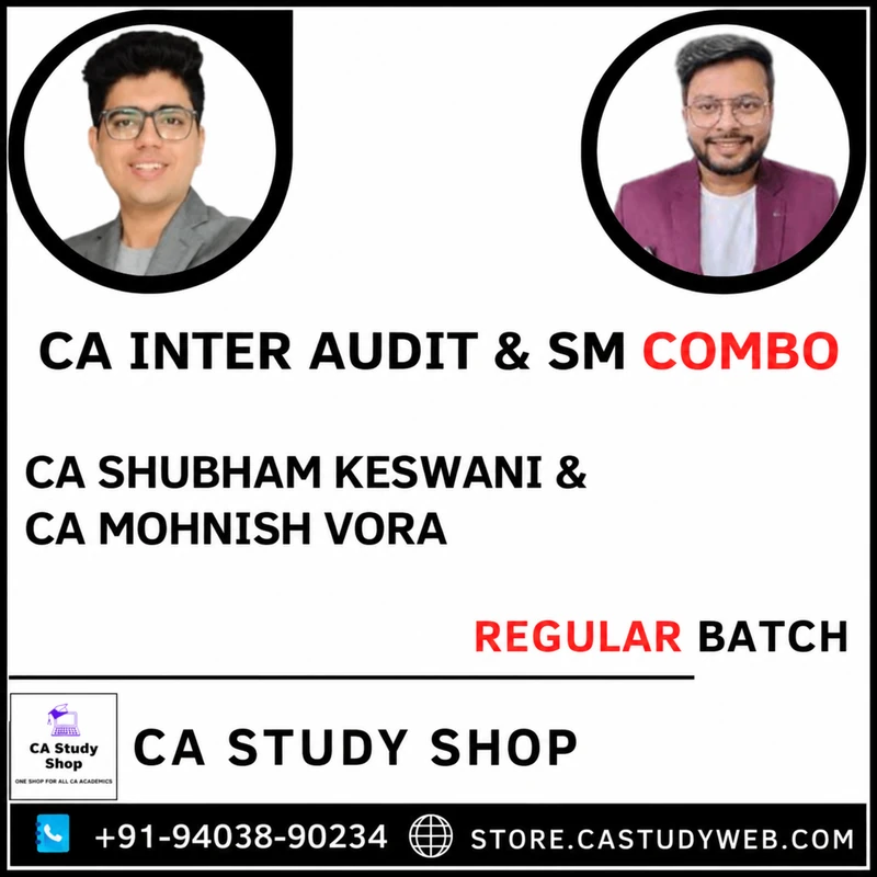 CA Study Shop Homepage 38 CA Inter Audit and SM Regular Batch Combo by CA Shubham Keswani and CA Mohnish Vora
